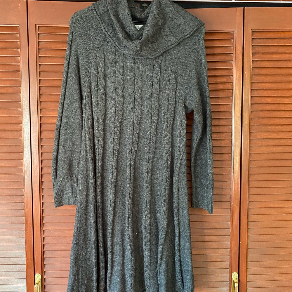 Grey sweater dress
